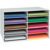 Pacon Classroom Keepers® 12 x 18 Construction Paper Storage, 10-Slot, White P001316
